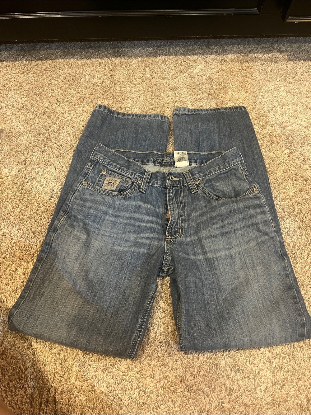 Cinch Men’s silver label straight leg Jeans with Faded Detail